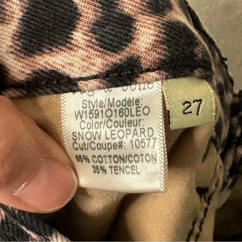 RAG & BONE Boyfriend Jeans Snow Leopard Print Mid-Rise Loose Fit Ankle Denim 27 - Picture 5 of 13